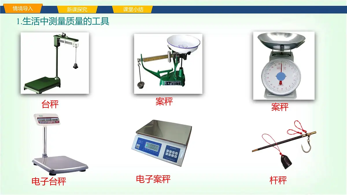 沪科版八年级物理第五章质量与密度第二节测量:物体的质量课件第3页