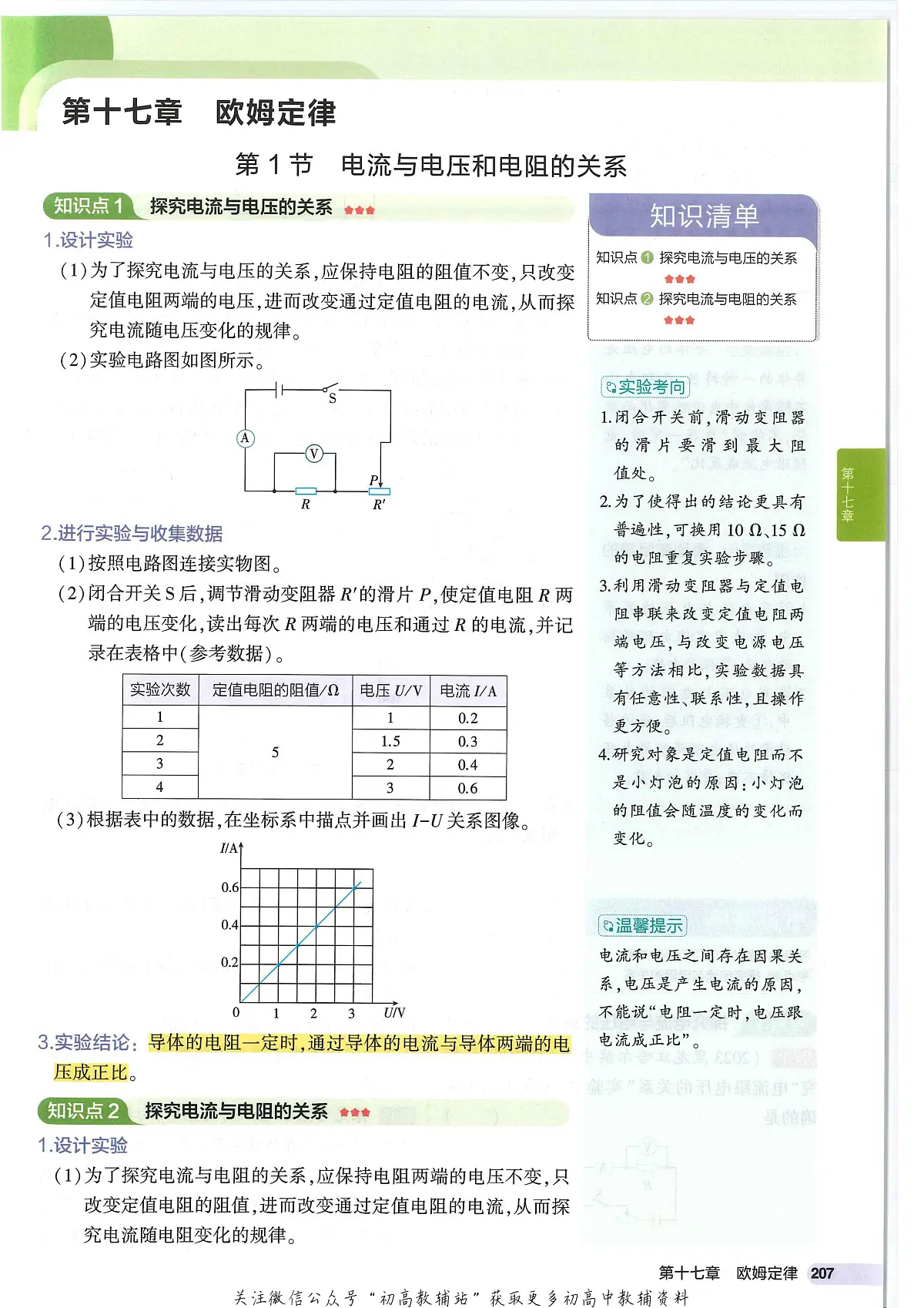 (第十七章欧姆定律)2025版《初中知识清单》- 物理第2页