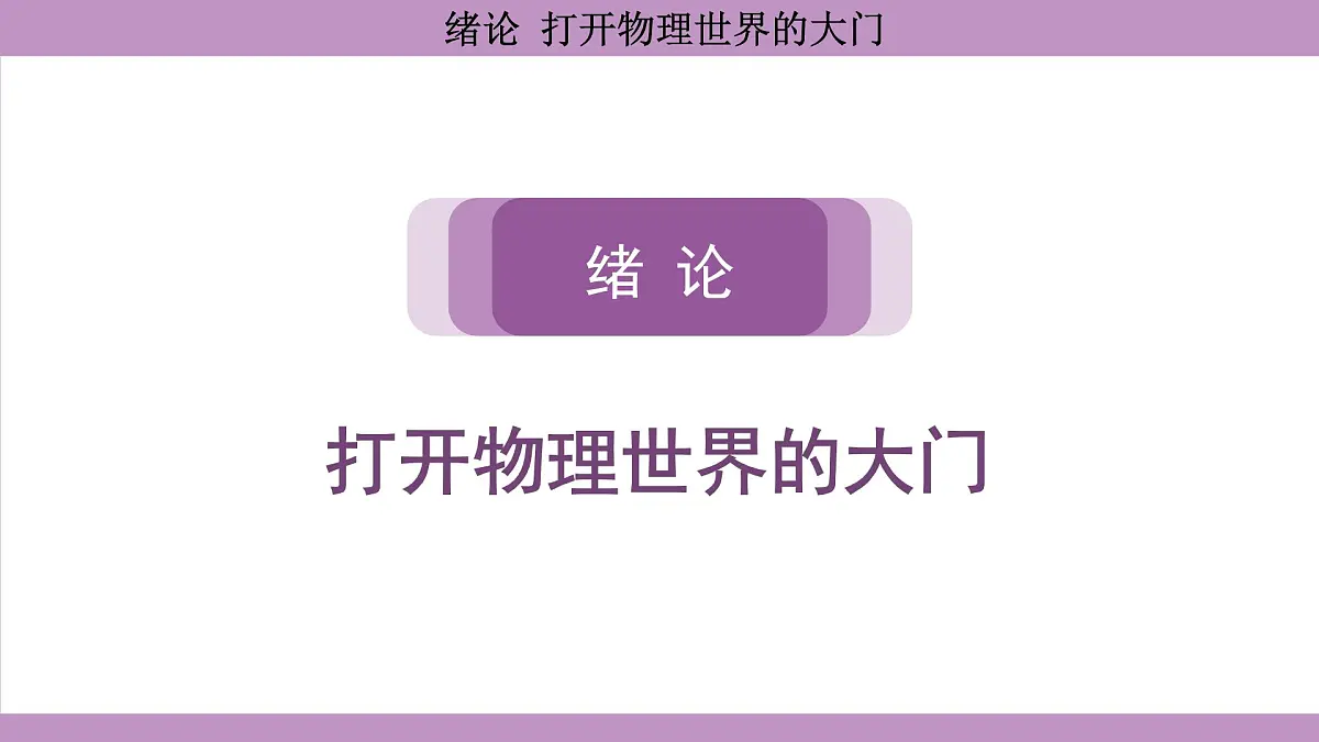 沪科版(2024)物理八年级全一册 绪论 打开物理世界的大门(课件)第1页