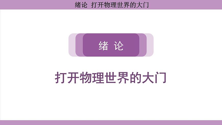 滬科版(2024)物理八年級全一冊 緒論 打開物理世界的大門(課件)第1頁