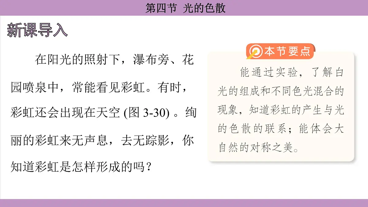 沪科版(2024)物理八年级全一册 3.4光的色散(课件)第3页
