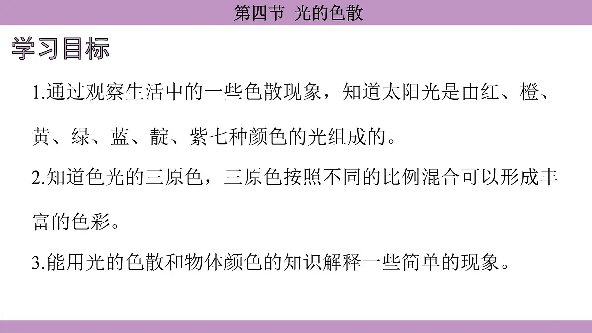 沪科版(2024)物理八年级全一册 3.4光的色散(课件)第4页