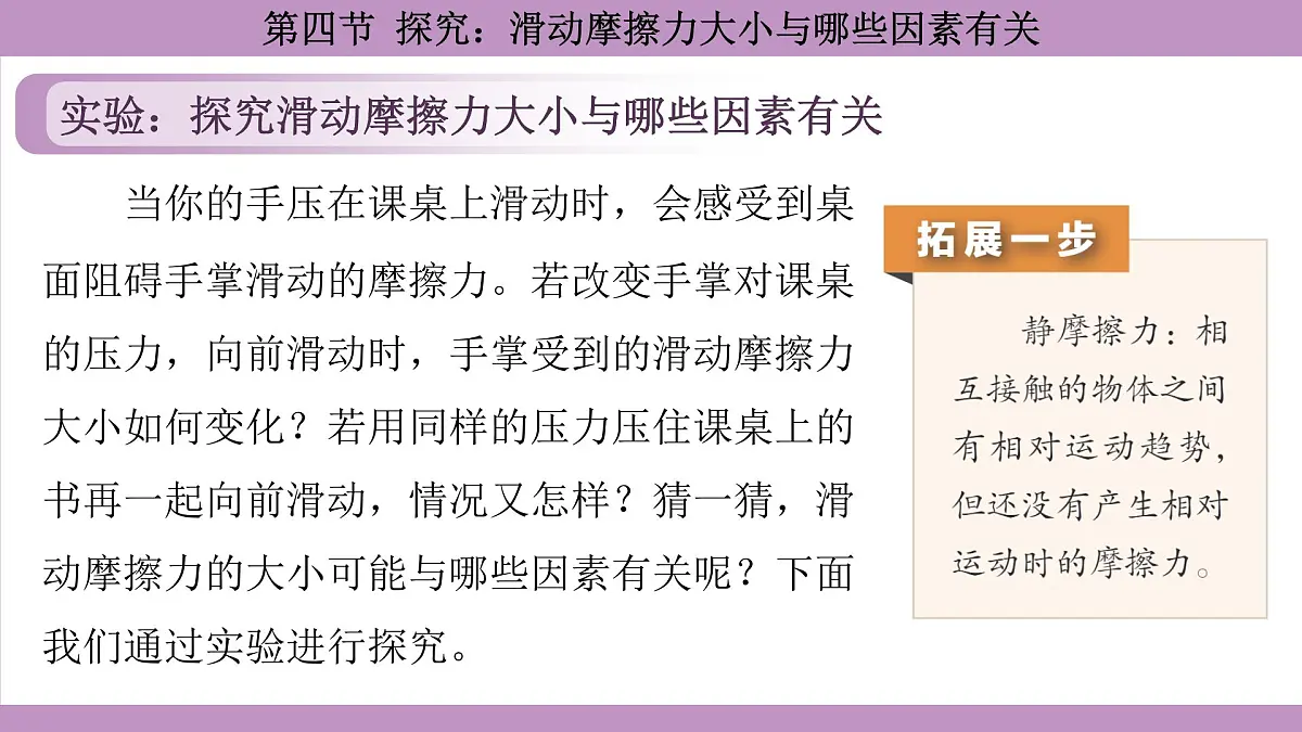 沪科版(2024)物理八年级全一册 6.4探究:滑动摩擦力大小与哪些因素有关(课件)第7页
