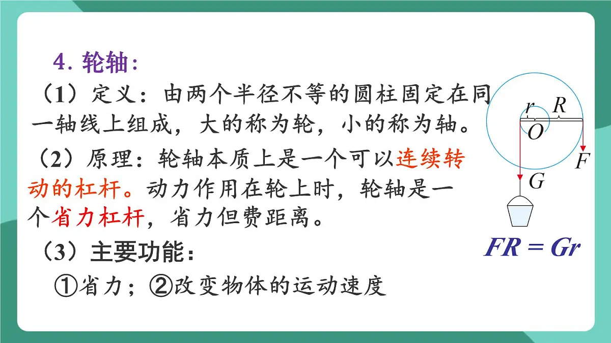 北师大版(2024)物理八年级下册第九章《 机械和功》 整理和复习课件第5页