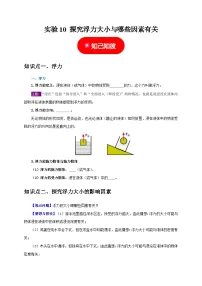 中考物理总复习实验10 探究浮力大小与哪些因素有关(原卷版)