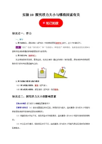 中考物理总复习实验10 探究浮力大小与哪些因素有关(解析版)练习