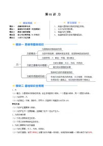 人教版八年级物理寒假提升讲义(预习)第01讲 力(2份,原卷版+解析版)
