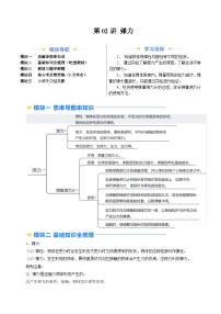 人教版八年级物理寒假提升讲义(预习)第02讲 弹力(2份,原卷版+解析版)