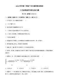 广东省广州市海珠区南武集团2022-2023学年八年级下学期期中物理试题(含答案)