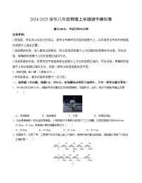武汉市2024-2025学年上学期期中模拟八年级物理试题（word版含答案）