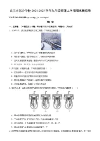 武汉市部分学校2024-2025学年上学期元调模拟九年级物理试卷(word版含答案)