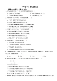湖南省邵阳市2025年八年级（下）物理月考试卷含答案