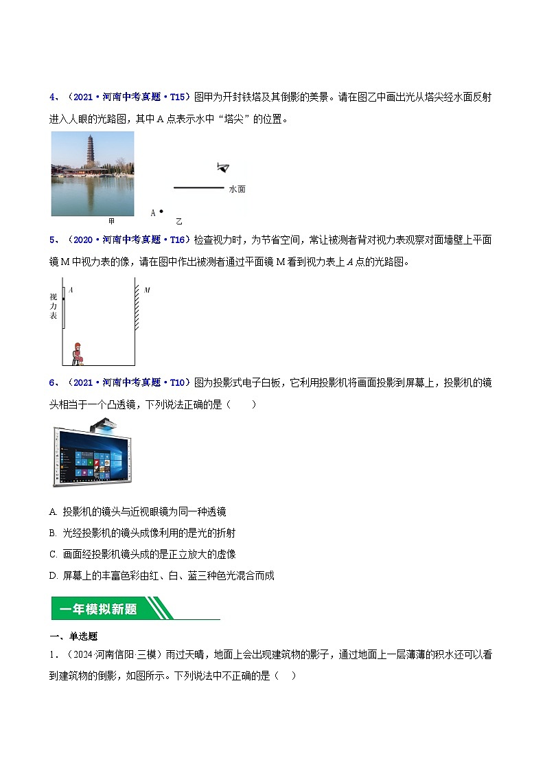 專題10 光現(xiàn)象(原卷版)第2頁