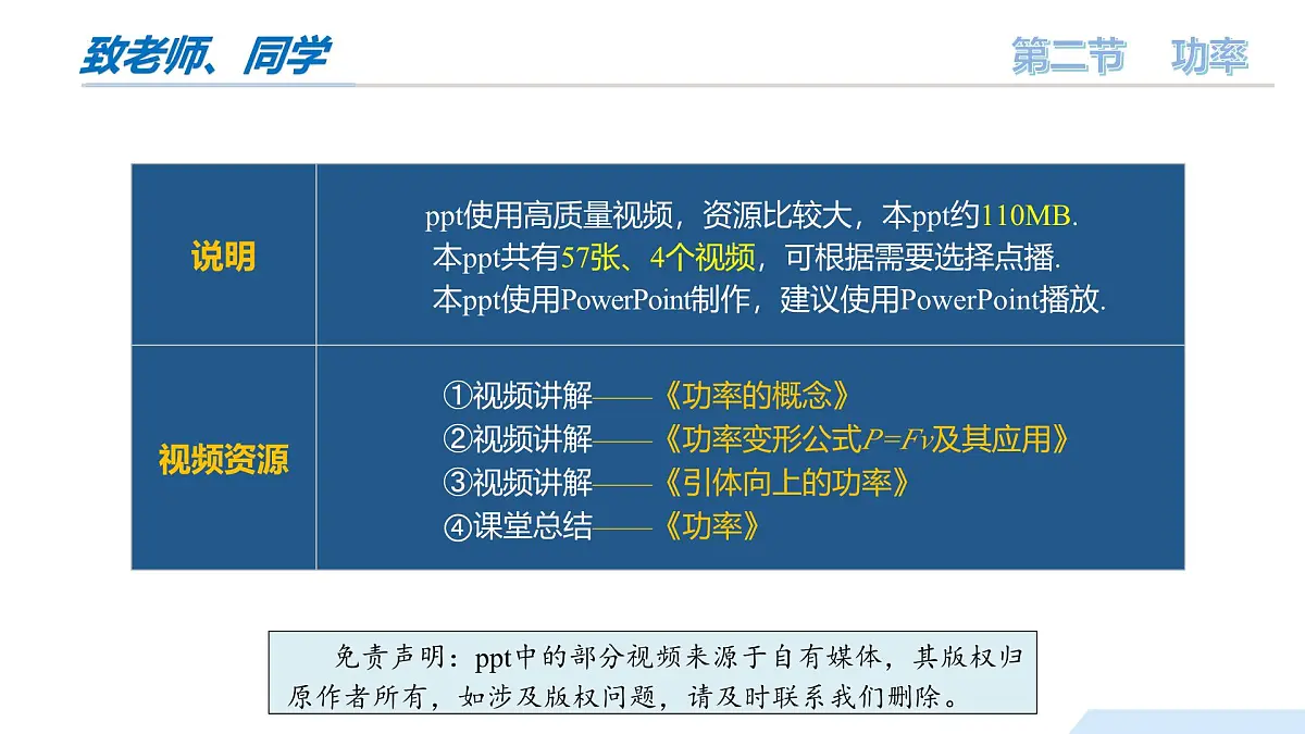 10.2 功率(教学课件)八年级物理全一册同步高效课堂(沪科版2024)第2页