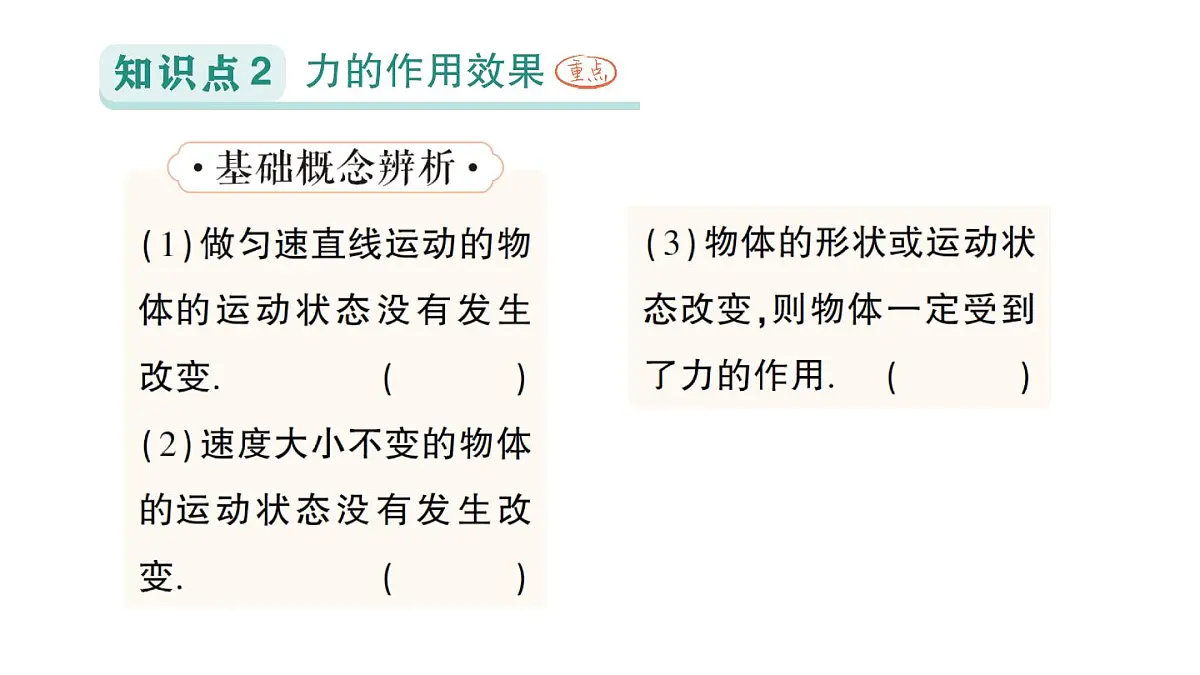 初中物理新人教版八年级下册第七章第一节 力作业课件2025春第5页