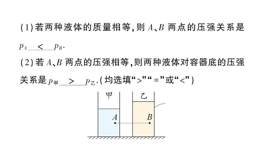 初中物理新人教版八年級(jí)下冊(cè)第九章專題二 液體壓強(qiáng)的分析與計(jì)算作業(yè)課件2025春第4頁