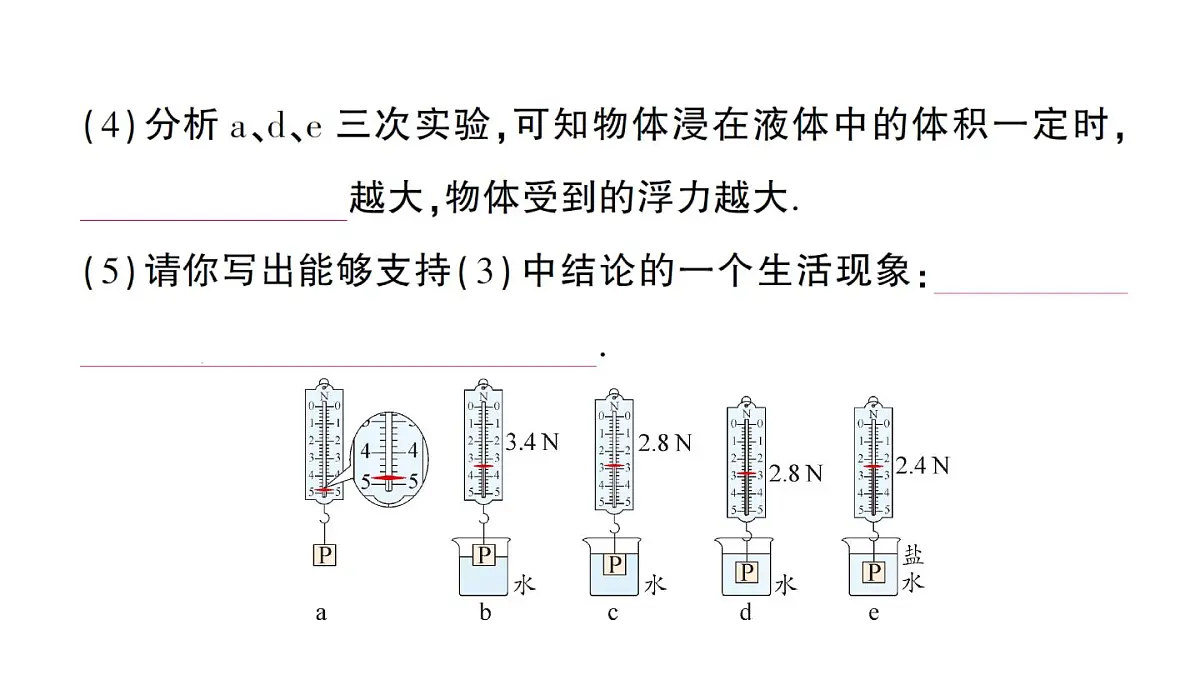 初中物理新人教版八年级下册第十章第一节 浮力作业课件2025春第8页