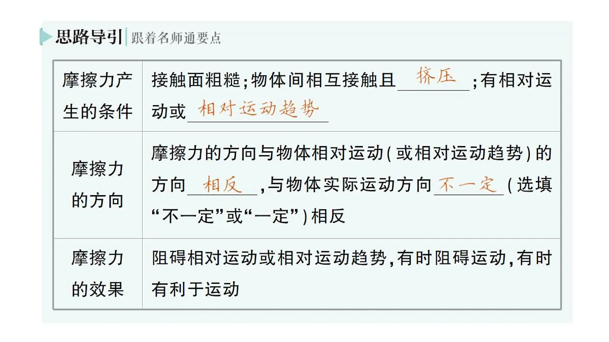 初中物理新北师大版八年级下册第七章第六节 摩擦力作业课件2025春第3页