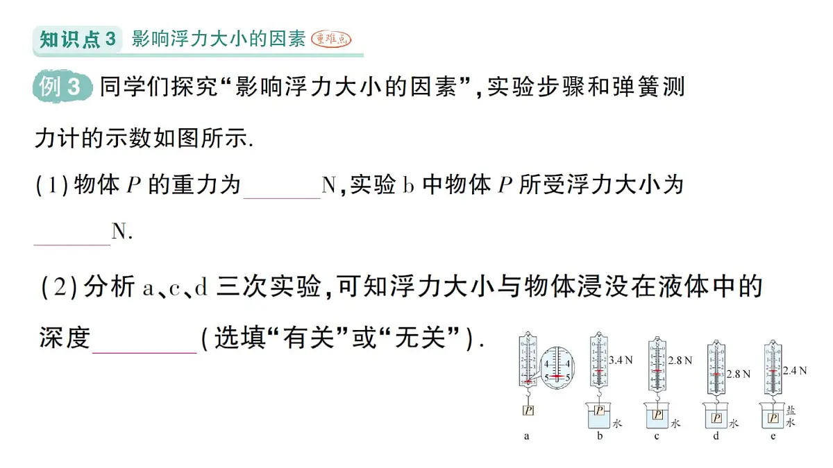 初中物理新北师大版八年级下册第八章第六节 浮力作业课件2025春第7页