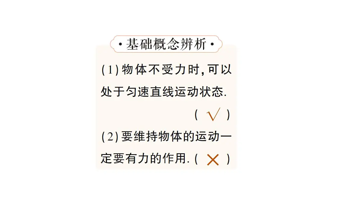 初中物理新沪科版八年级全册第七章第一节 牛顿第一定律作业课件(2025春)第7页