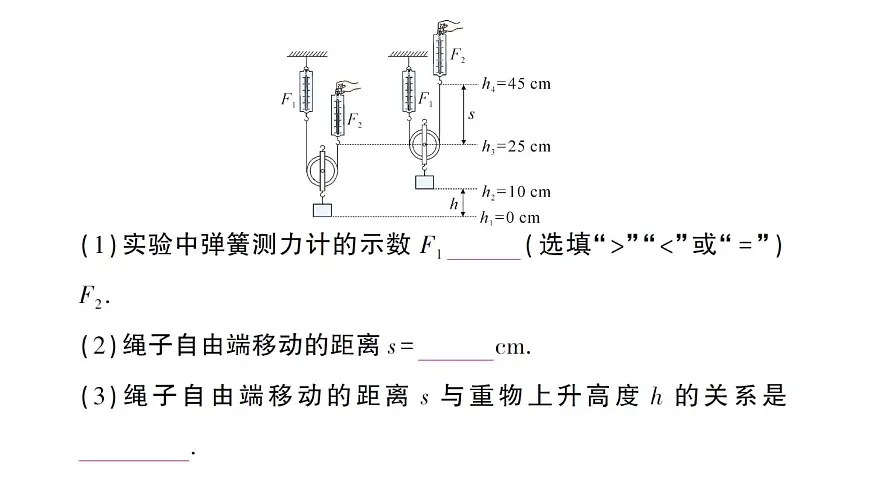 初中物理新沪科版八年级全册第十一章第二节 滑轮及其应用作业课件(2025春)第6页