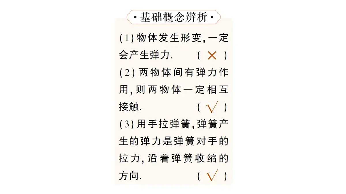 初中物理新教科版八年级下册第7章第3节 弹力弹簧测力计作业课件2025春第4页