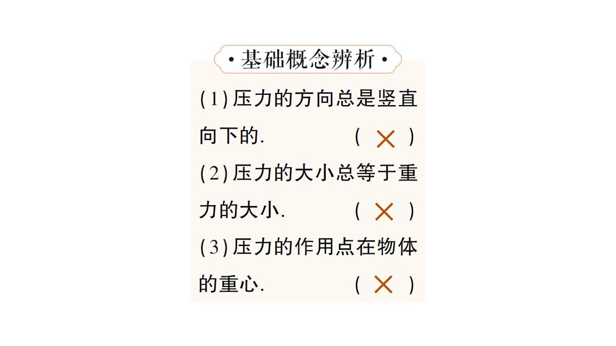 初中物理新教科版八年级下册第9章第1节 压强作业课件2025春第6页