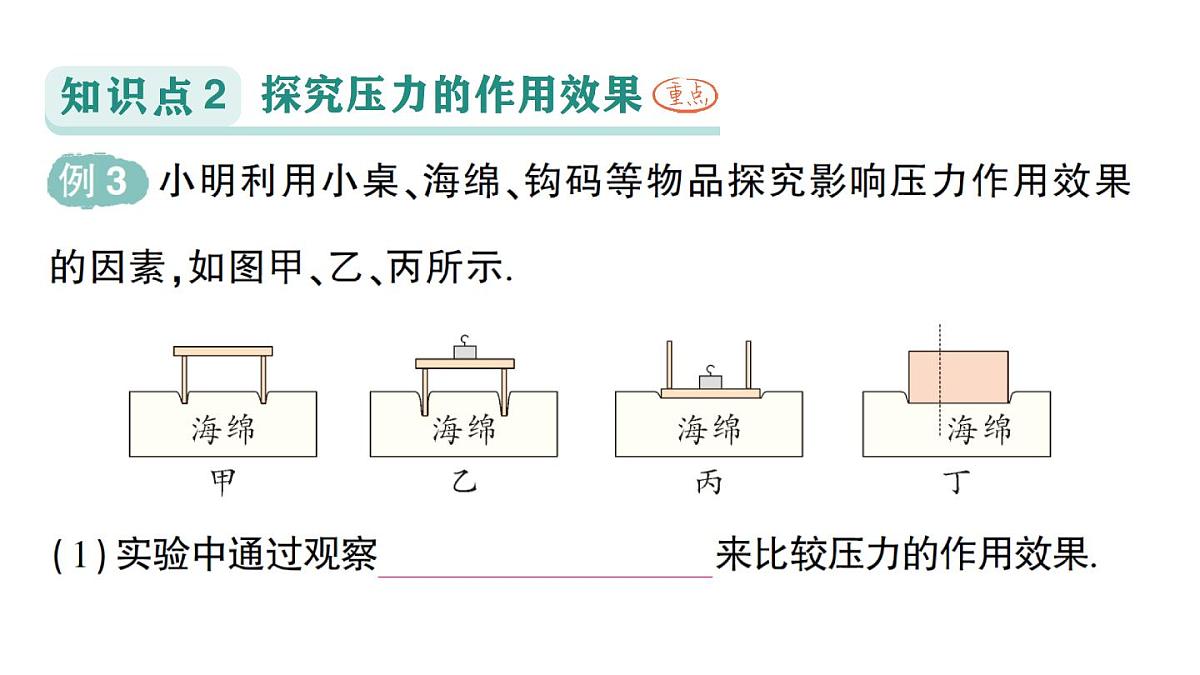 初中物理新教科版八年级下册第9章第1节 压强作业课件2025春第7页
