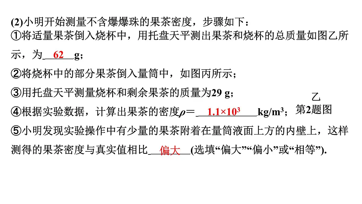 重难题型突破 测量类重点实验-2025年中考物理二轮复习专题训练课件PPT第8页