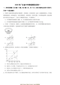 2025年广东省中考物理模拟试卷一(含答案)