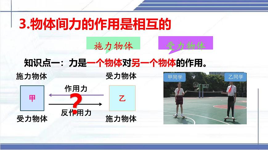 7.1 力 2025學(xué)年八年級(jí)物理下冊(cè)同步課件(北師大版2024)第6頁