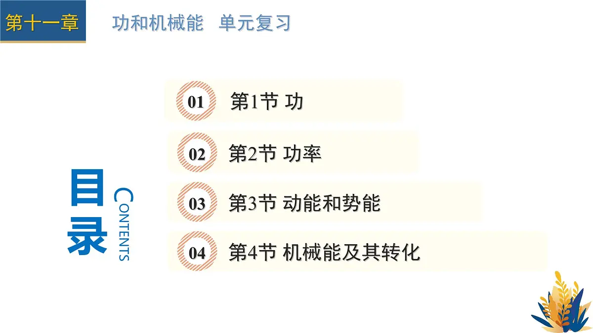 新人教版物理 八下 课件:第十一章 功和机械能 单元复习第2页