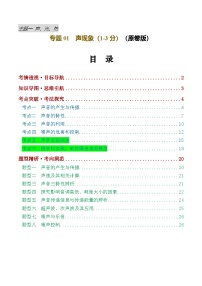 专题01  声现象（讲义，6大考点8大题型）-中考物理一轮复习讲练测（全国通用）