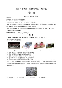 2025年中考第一次模擬考試卷：物理（武漢卷）（原卷版）