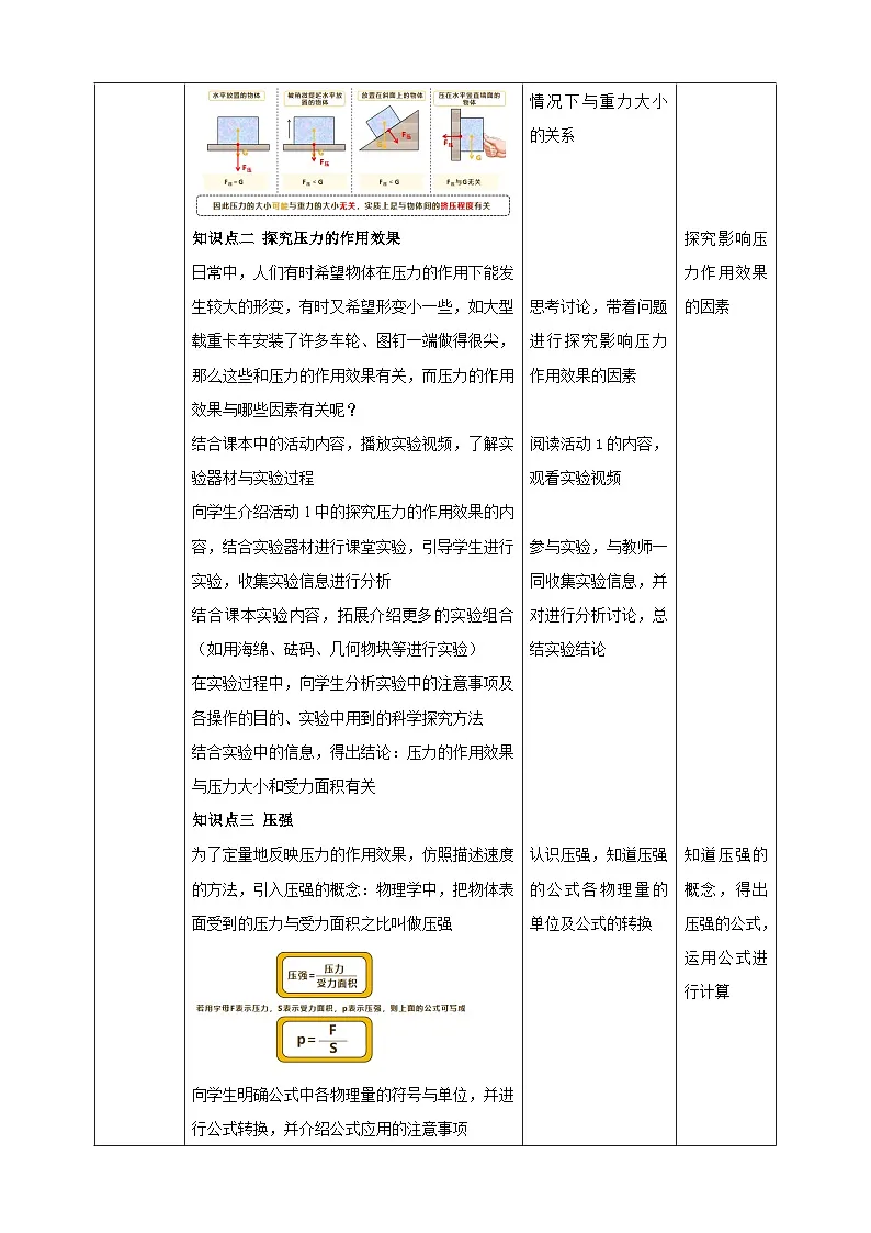 8.1 压强 教学设计第3页