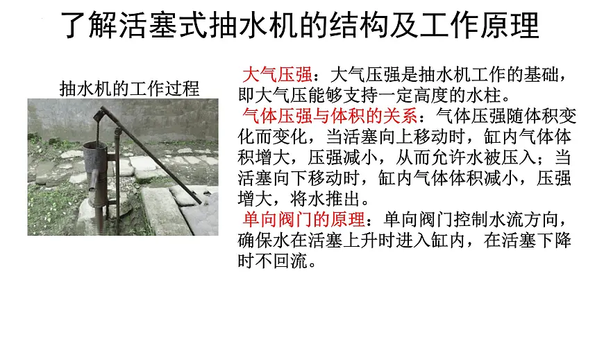 跨学科实践07:制作简易活塞式抽水机-2024-2025学年八年级物理下学期项目化课程案例 课件第6页