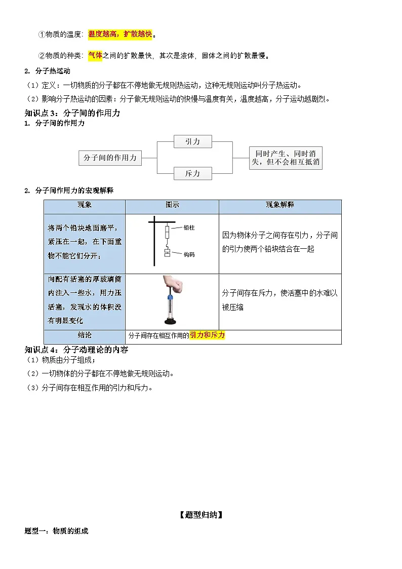 第01讲: 分子的热运动 原卷版第2页