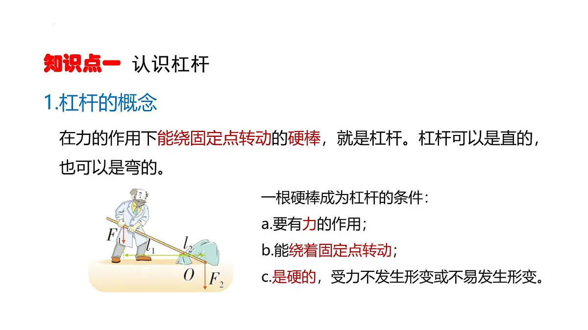 9.1 杠杆 课件 2025学年物理八年级下册鲁科版(五四制)第3页