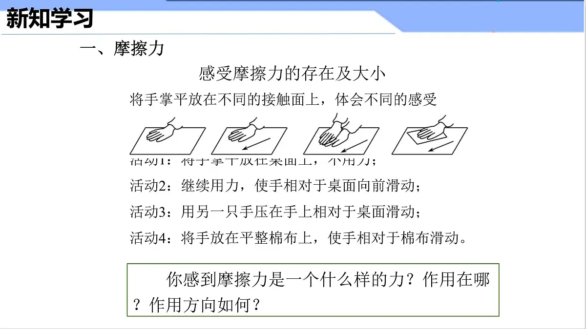 初中物理人教版(2024)八年级下册(2024)第八章第3节 摩擦力 课件第5页