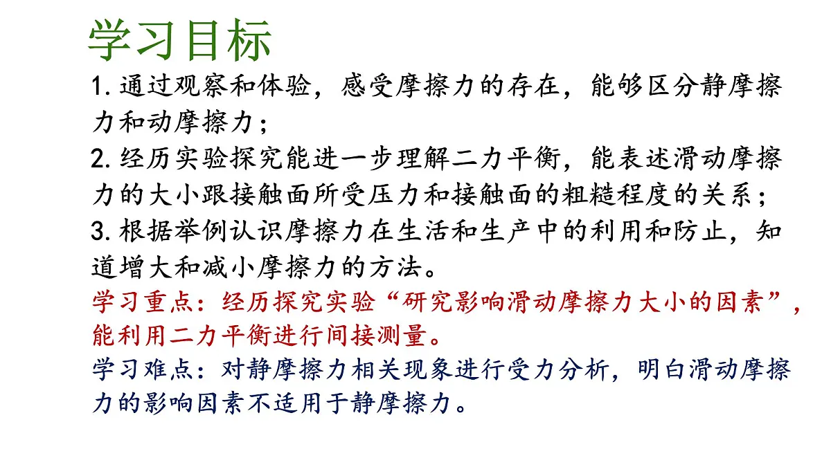 初中物理人教版(2024)八年级下册(2024)第八章第3节 摩擦力 课件第2页