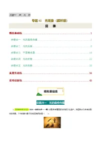 2025年中考物理复习专题复习专题02 光现象（练习）（解析版）