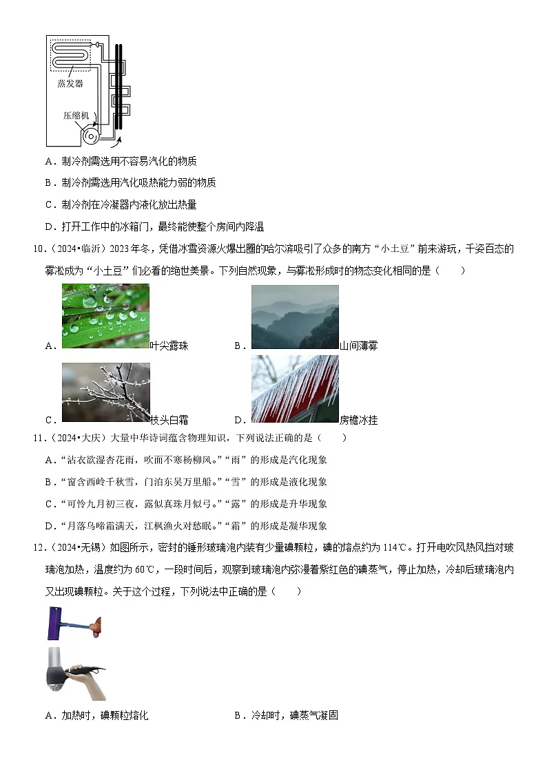 第03章 物态变化(易错真题汇编)(原卷版)第3页