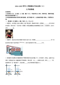 河南省漯河市舞阳县2024-2025学年九年级上学期期末考试物理试题