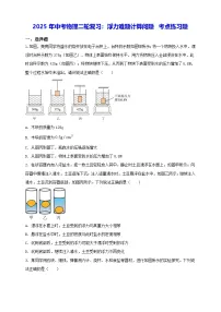 2025年中考物理二轮复习：浮力难题计算问题 考点练习题（含答案解析）