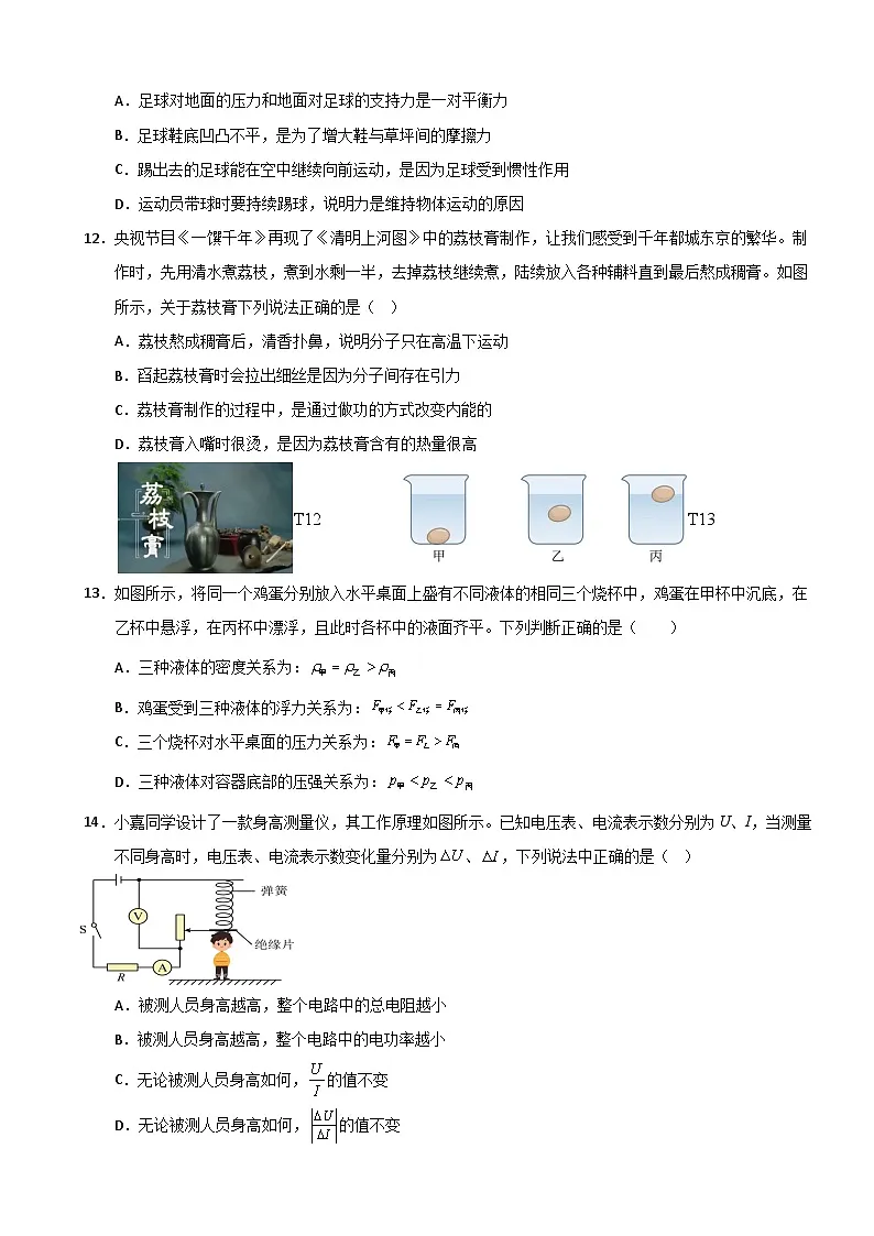 2025年中考第二次模拟考试卷:物理(河南卷)(考试版)第3页