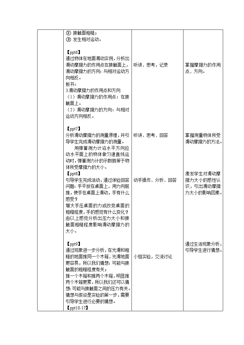 7.3《摩擦力》教案 物理苏科版(2024)八年级下册(2024)第2页