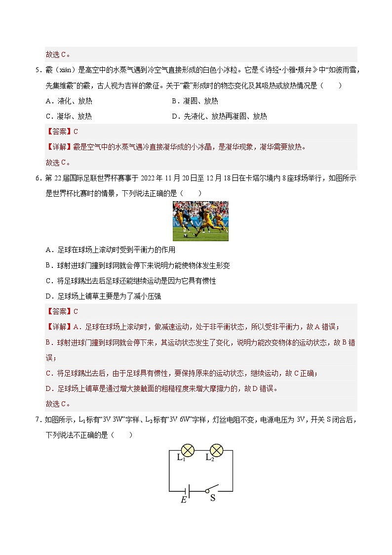 2025年中考第二次模拟考试卷:物理(山东青岛卷)(解析版)第3页