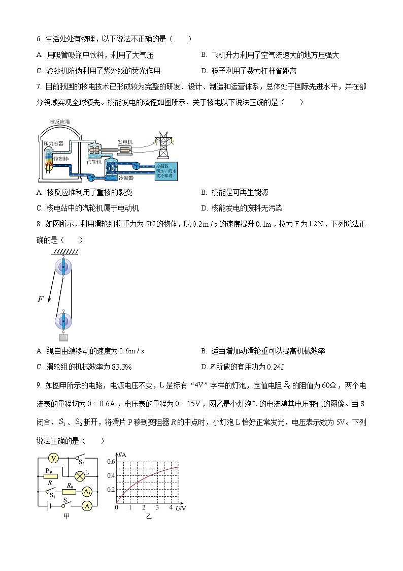 2025年河北省石家庄市第八十一中学中考模拟物理试题(原卷版+解析版)第2页