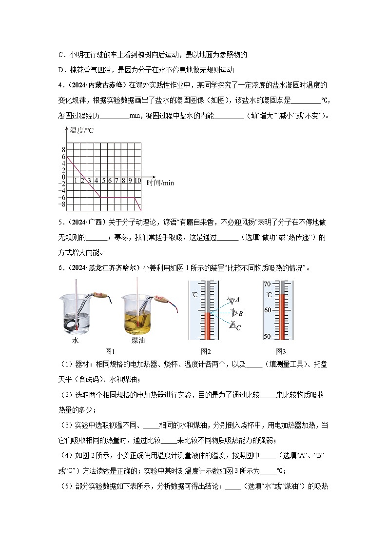 备战2025年中考物理真题分类汇编(全国通用)专项一热学综合(第02期)(学生版)第2页