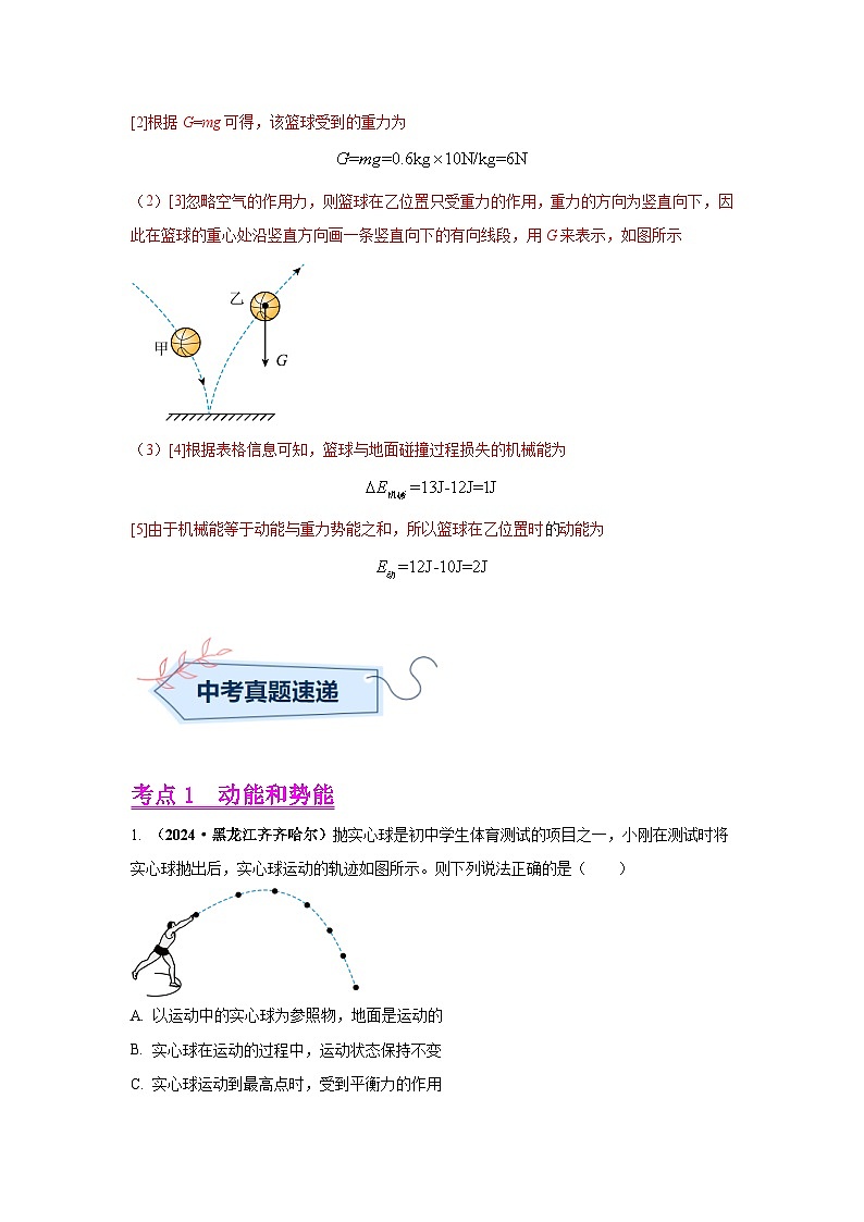備戰(zhàn)2025年中考物理真題分類匯編（全國通用）專題12機械能及能量守恒定律（第02期）（教師版）第2頁
